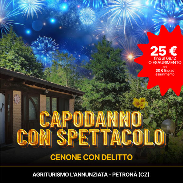 GRAN CENONE CON DELITTO – AGRITURISMO L'ANNUNZIATA - PETRONA'